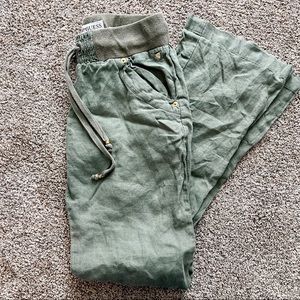GUESS Wide Leg Linen Pants